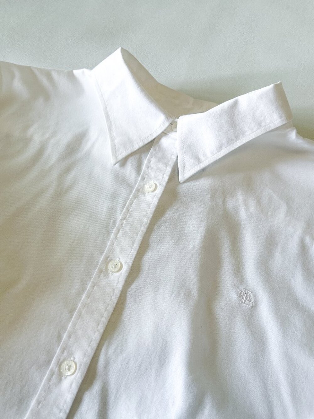 Lauren Ralph Lauren Fitted White Non-Iron Button Down Shirt Size Large - Picture 2 of 11